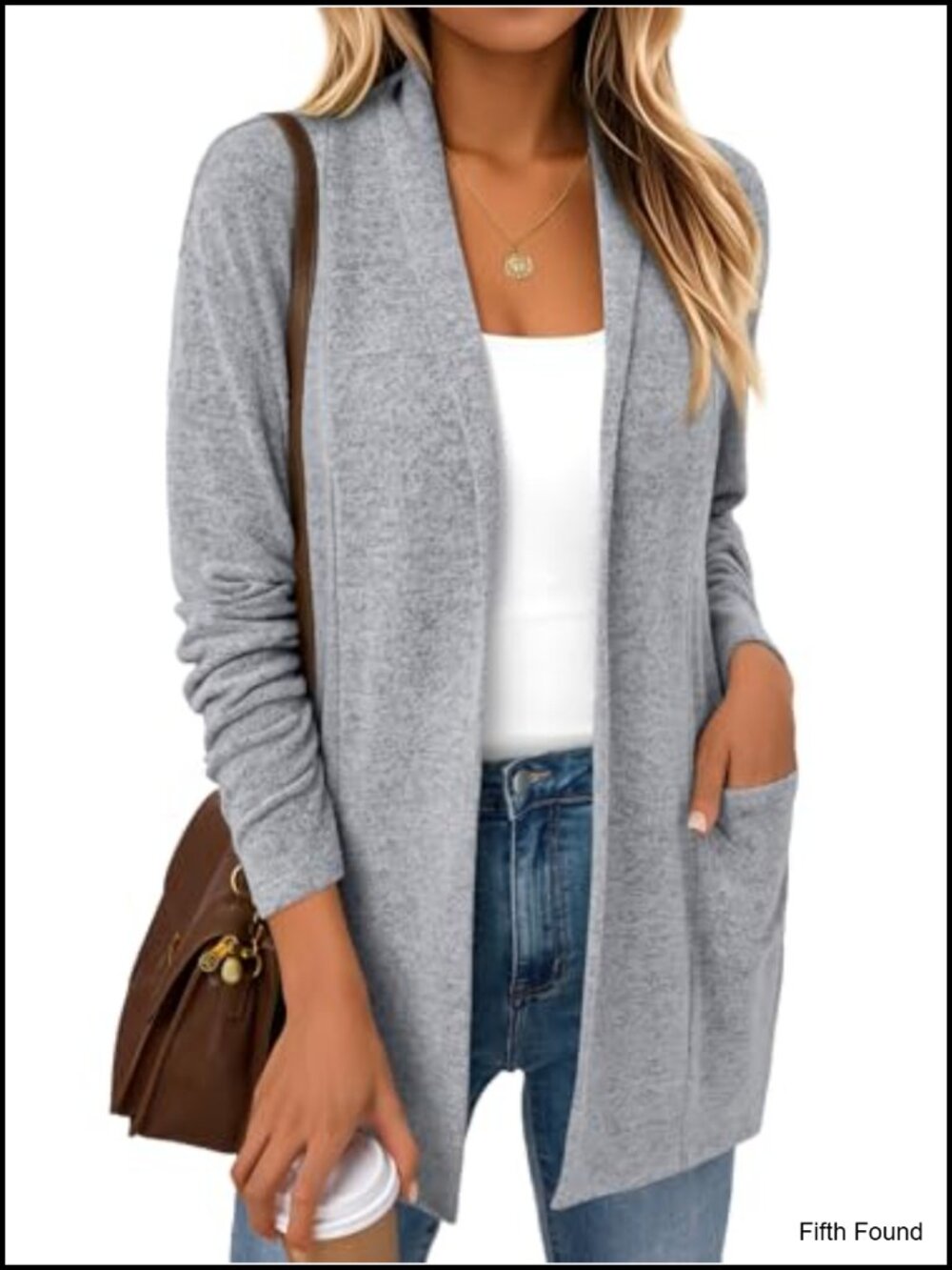 Women's Lightweight Cardigan Soft Knit Double Placket Hip Length